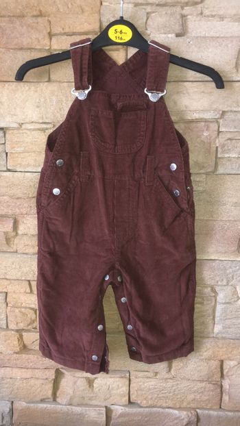 Salopette marron velours DPAM 6 mois