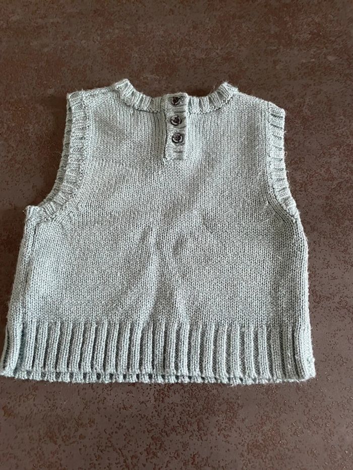 Pull sans manches Obaïbi garçon 6 mois - photo numéro 3