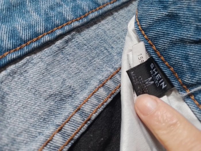 Jeans femme droit noir et bleu Shein - photo numéro 11