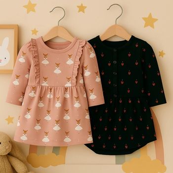 Lot  de 2 robes  manches longues