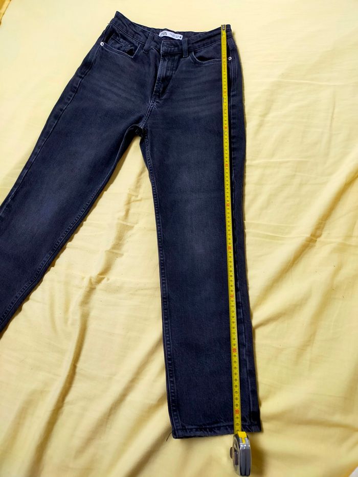 Jean noir coupe droite femme  36 marque ZARA - photo numéro 10