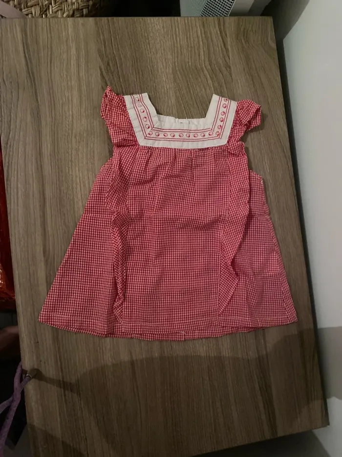 Tunique manches courtes « fraise » 6 mois