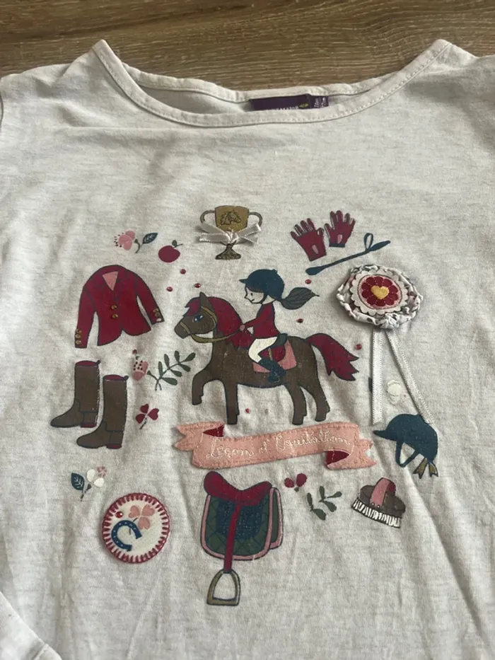 Jolie tee-shirt manche longue Sergent Major 7ans 🐴 - photo numéro 6