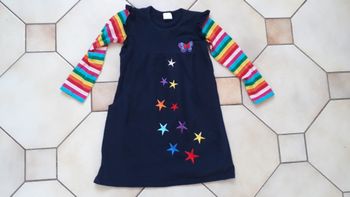 Robe bleue marine , multicolore   7 ans