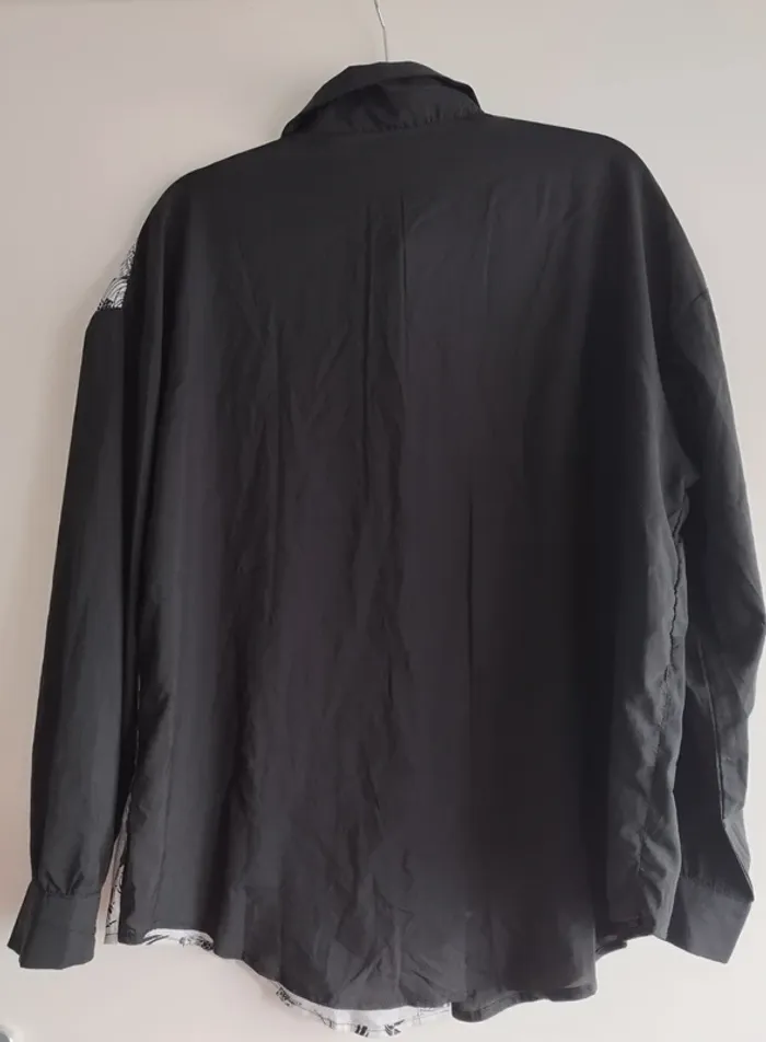 🌸 Chemise Shein noire hérons Japon- Drop Asie 👹 - photo numéro 4