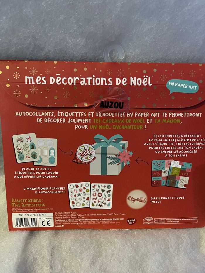Pack Paper art gommettes Mes décoration de Noël edition Auzou Neuf ! - photo numéro 3