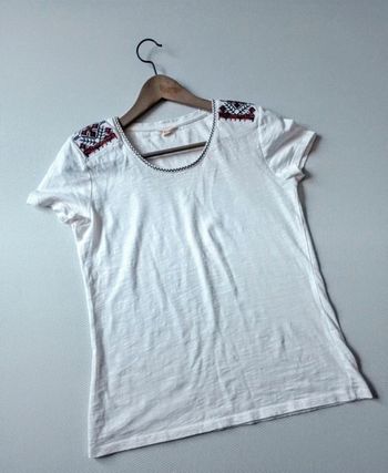 T-shirt blanc brodé Esprit M