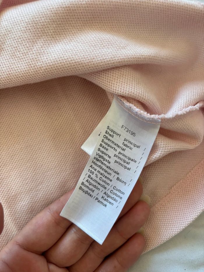 Polo Lacoste femme M (38) slim fit – rose pâle – 100% coton – comme neuf - photo numéro 6