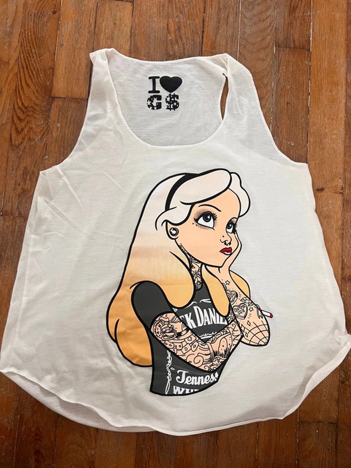 Débardeur jack daniel Alice aux pays des merveilles taille M