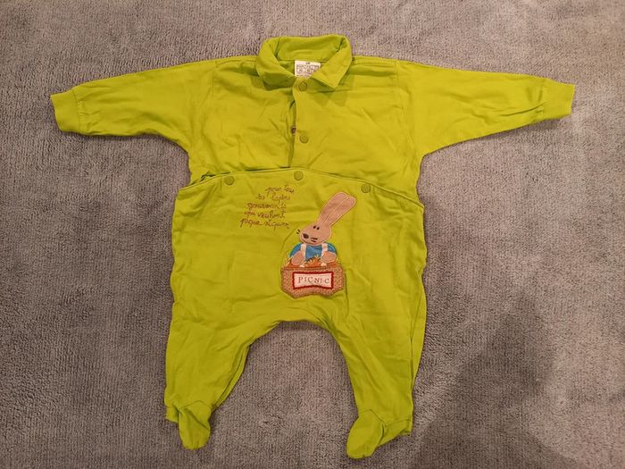 Pyjama dors-bien en jersey ouverture à l'avant 3mois