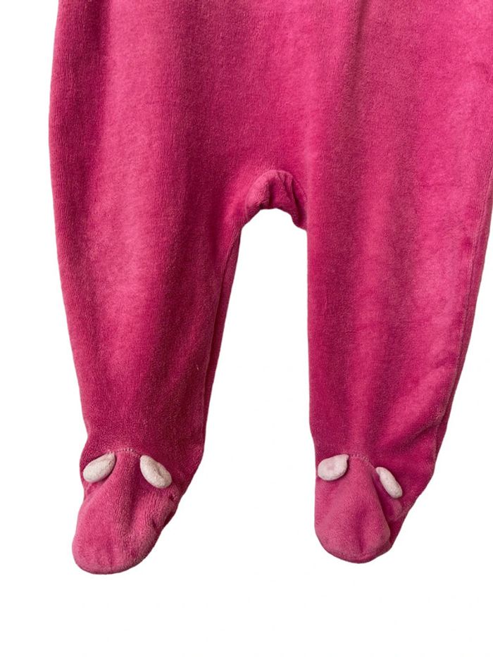 Pyjama en velours violet et rose “petite cocotte” - Gémo 12 mois - photo numéro 3