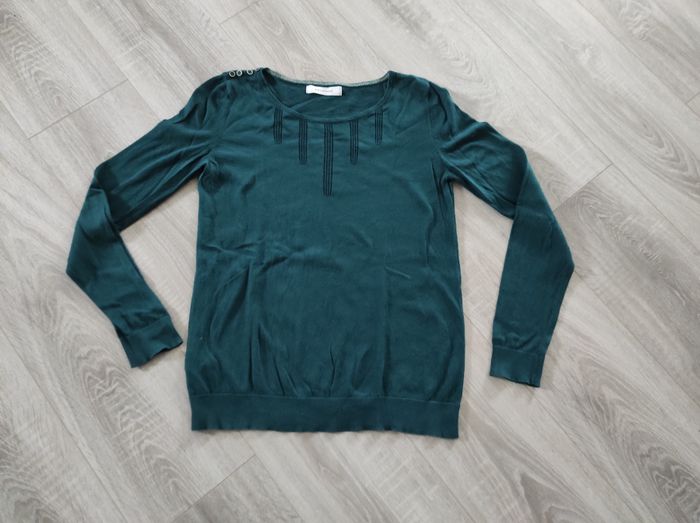 Pull Fin Femme "Promod", vert, M