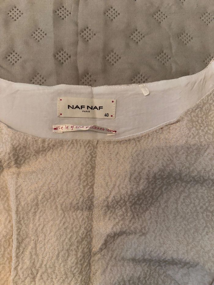 Robe chic naf naf tbe 40 beige et champagne - photo numéro 3