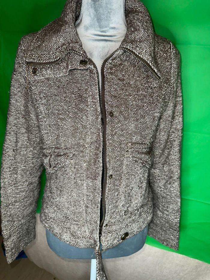 Veste marron beige taille 42 - photo numéro 2