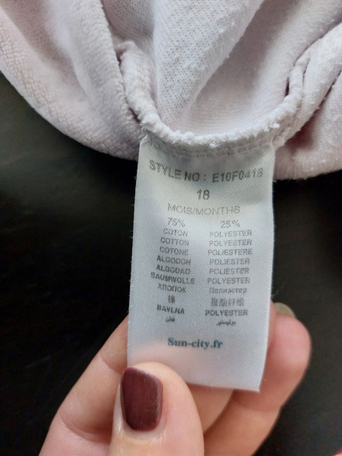 Lot de 2 pyjamas avec col 1 pièce 👧 18mois - photo numéro 4