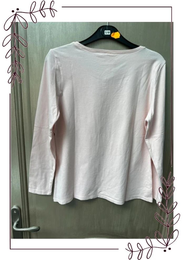 T-shirt manche longue décathlon taille L rose clair - photo numéro 7