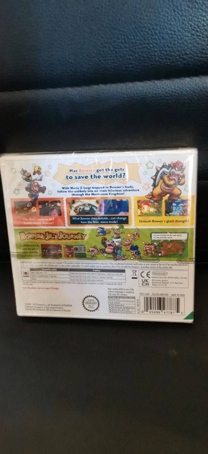 Jeu Nintendo 3ds Mario & Luigi browser's inside story + Bowser Jr's journey neuf très rare - photo numéro 3
