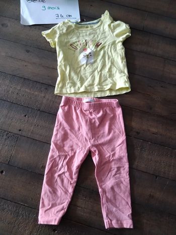 Ensemble bébé fille 9 mois legging et t shirt