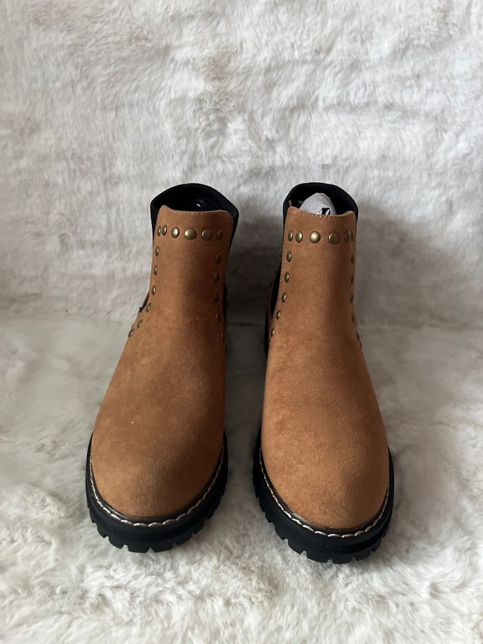 Bottines Camel / marrons / noires Seven pointure 36 - photo numéro 5