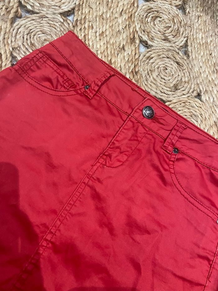 Jupe rouge taille 32/34 en coton - photo numéro 2