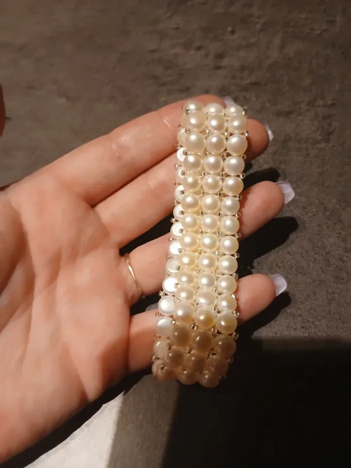 Bracelet en perle d eau douce - photo numéro 4