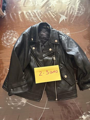 Veste similicuir fille 2-3 ans 