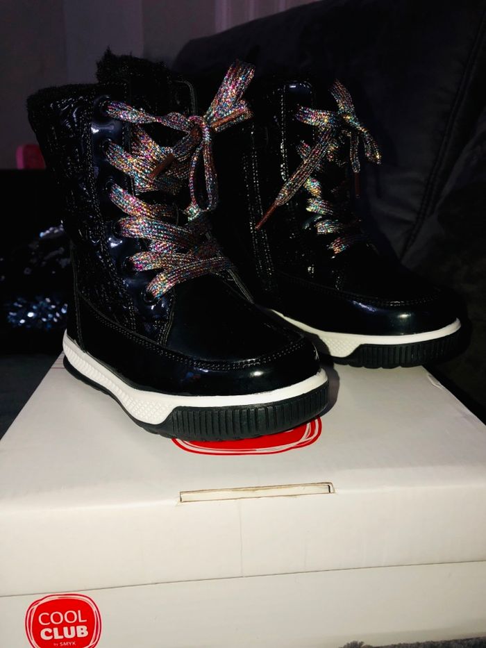 Bottines fille noire vernis