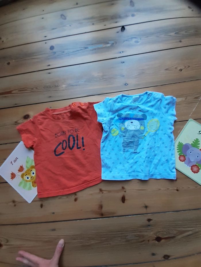2 t-shirts TAO 1 an/74cm