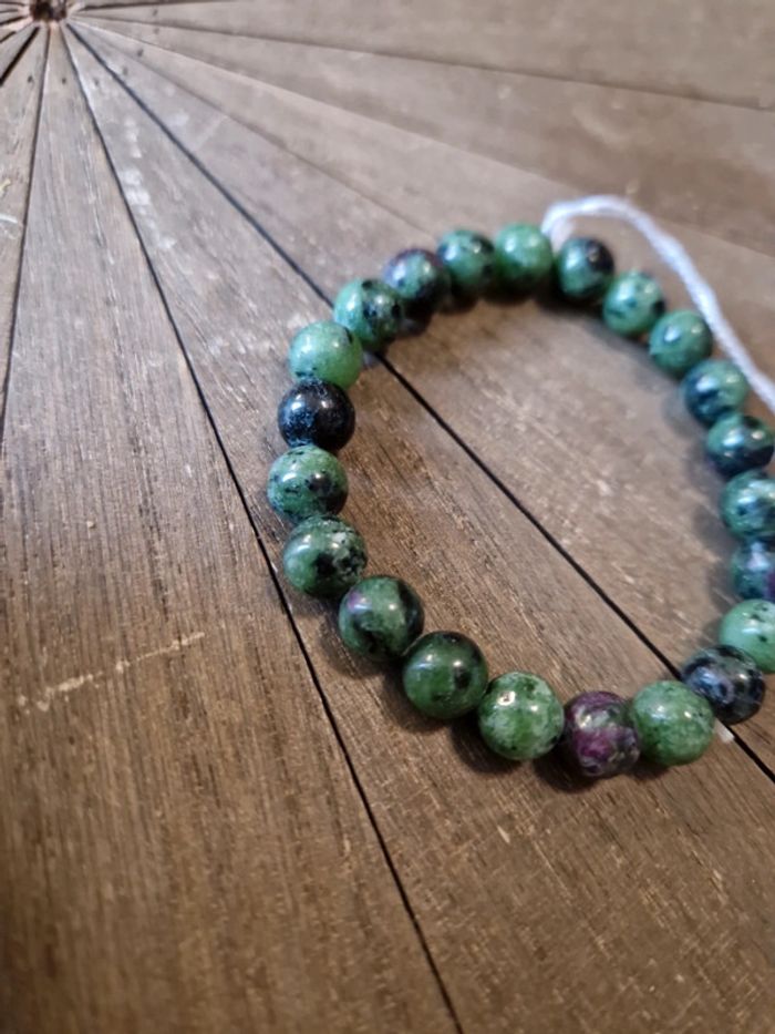 Bracelet rubis zoïsite neuf - photo numéro 4