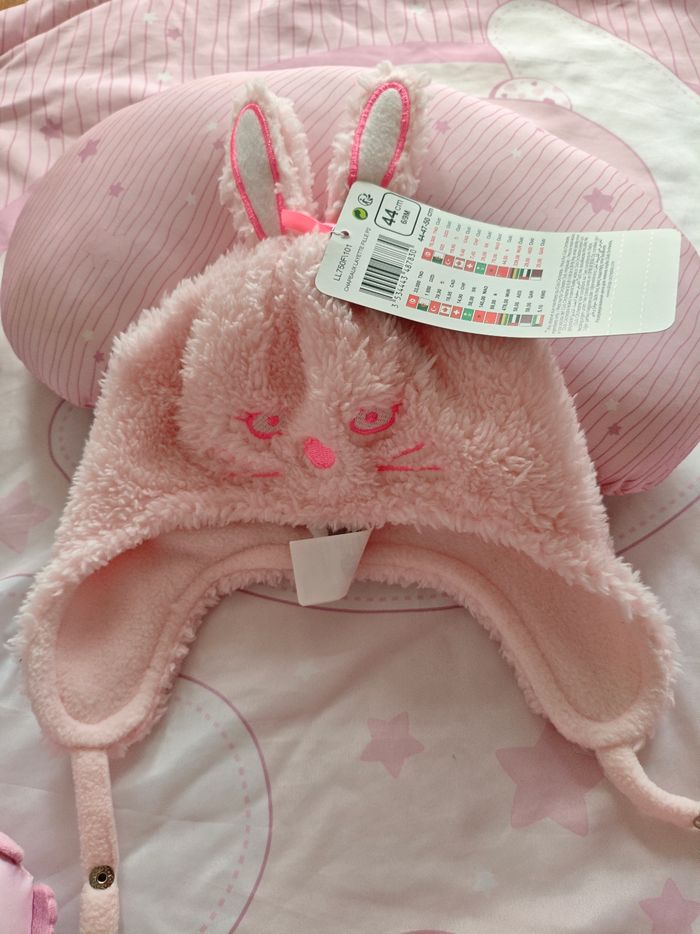 Bonnet Lapin ORCHESTRA Neuf avec étiquette – Rose – 6 mois - photo numéro 5