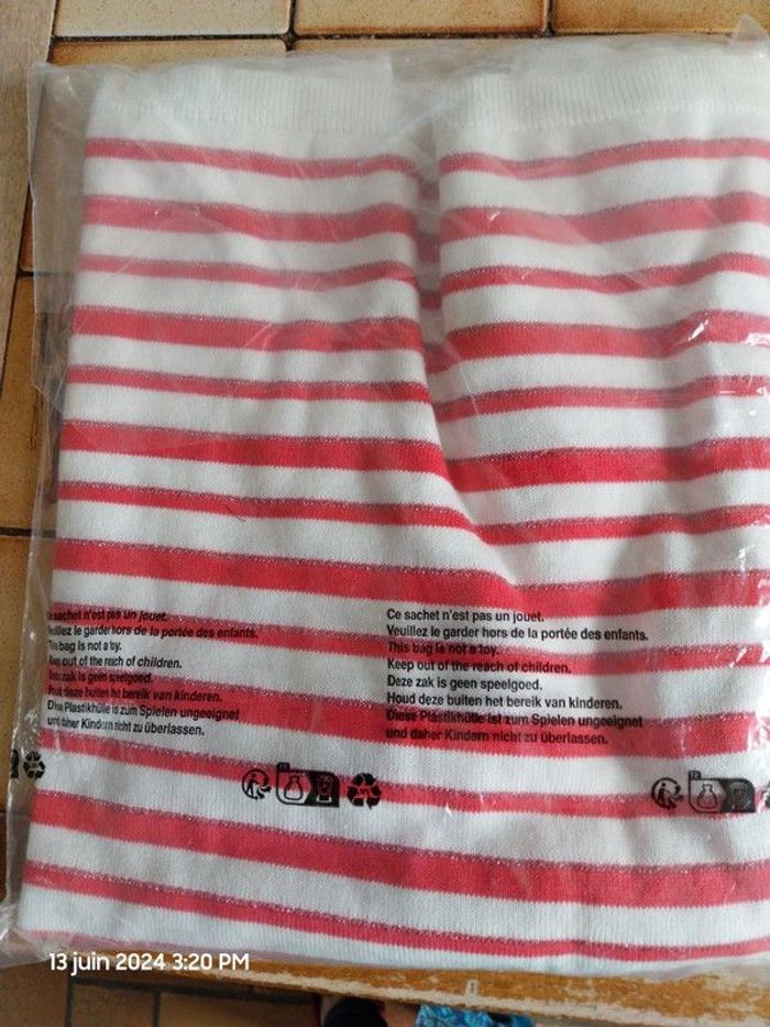 Rayé Framboise - Pull Marinière rayures brillantes – rayé framboise - 46/48 - Damart - photo numéro 5