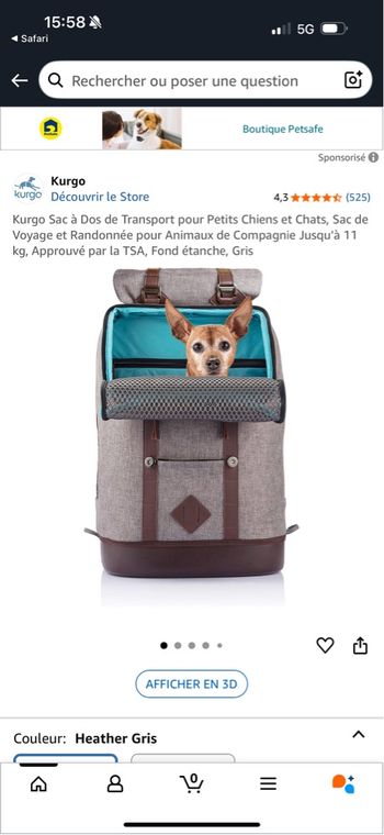 Sac de transport pour chiens et chats