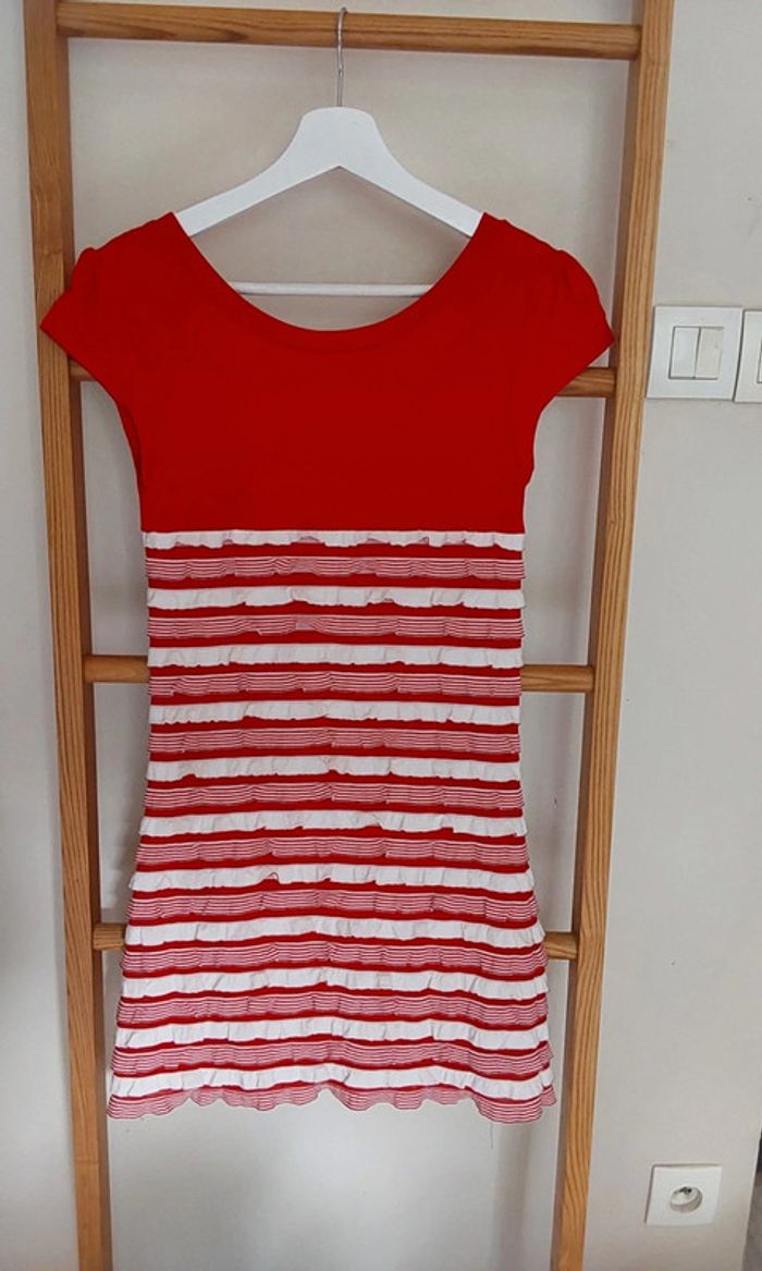 Robe vintage rétro style  rouge et blanche T 36 - photo numéro 4