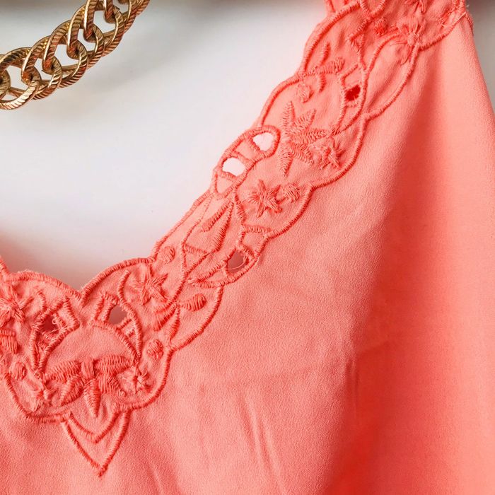 Débardeur corail avec broderie Promod - photo numéro 3