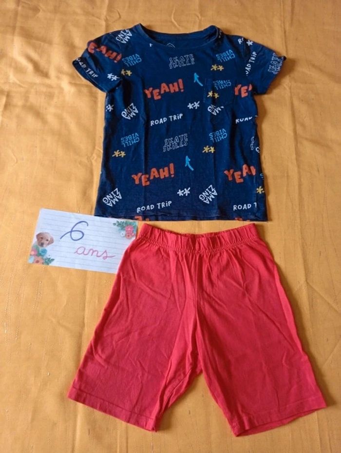 Lot ou pyjama été 6 ans garçon short et tee shirt Printemps été coloré - photo numéro 10