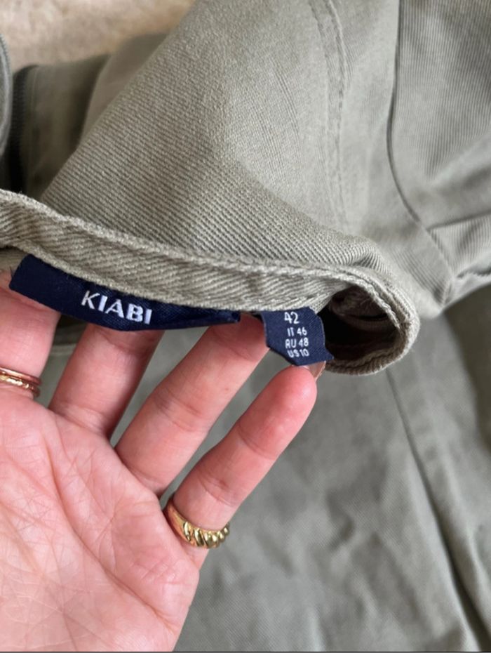 Robe en jean kaki taille 42 zip dans le dos - photo numéro 2