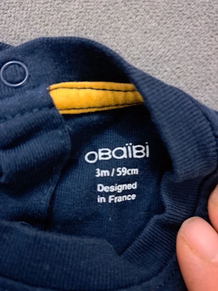 T-shirt manche longue obaibi 3 mois - photo numéro 3