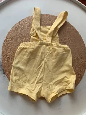 Salopette short jaune mixte