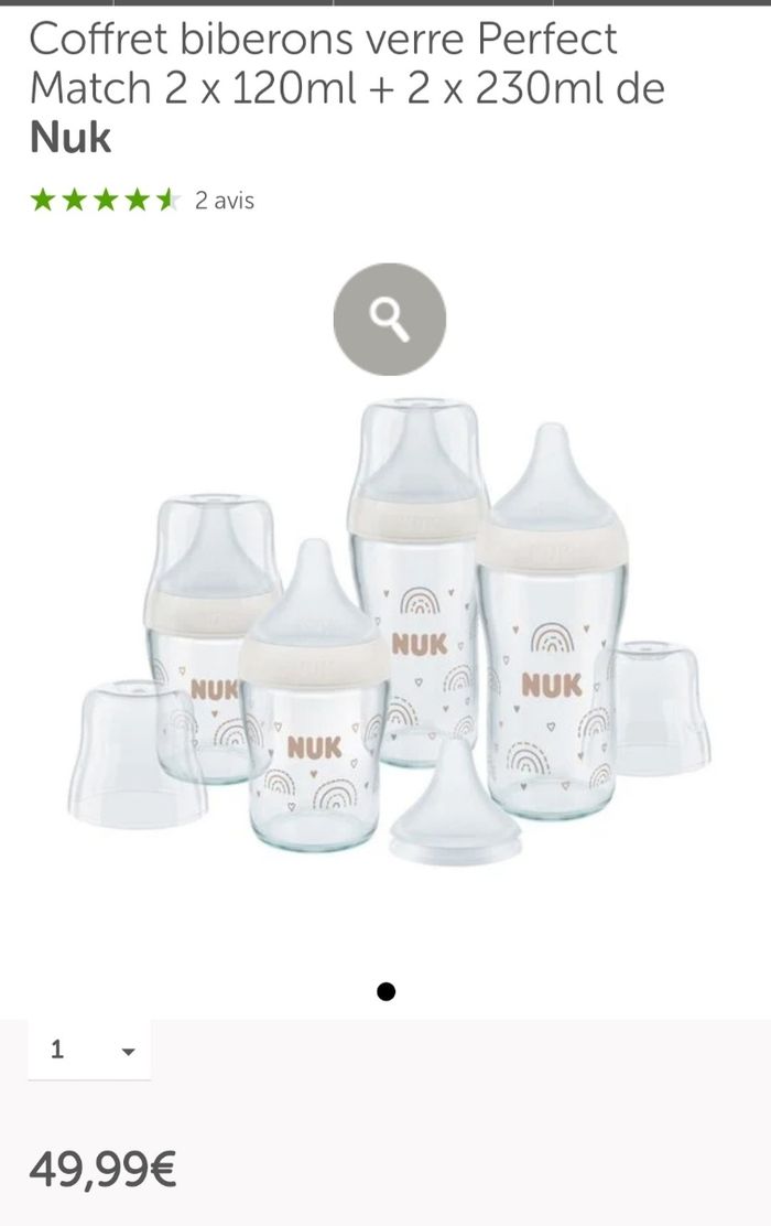 Coffret de biberons en verre Nuk - photo numéro 2