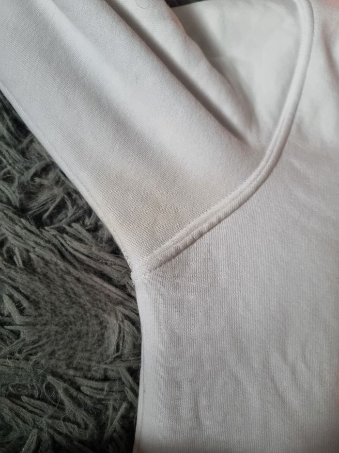 Sweat à capuche blanc et orange fluo taille M mixte - photo numéro 7