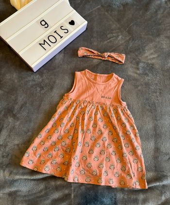 Ensemble robe + bandeau, Vertbaudet, 9 mois