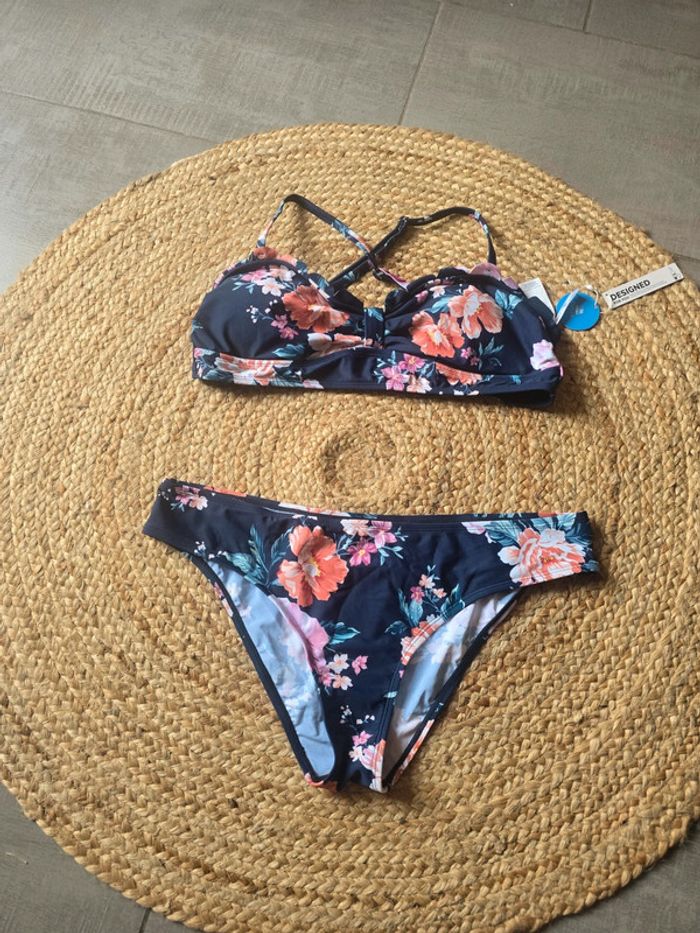 Bikini sublime fleurie style vintage taille xl neuf - photo numéro 6