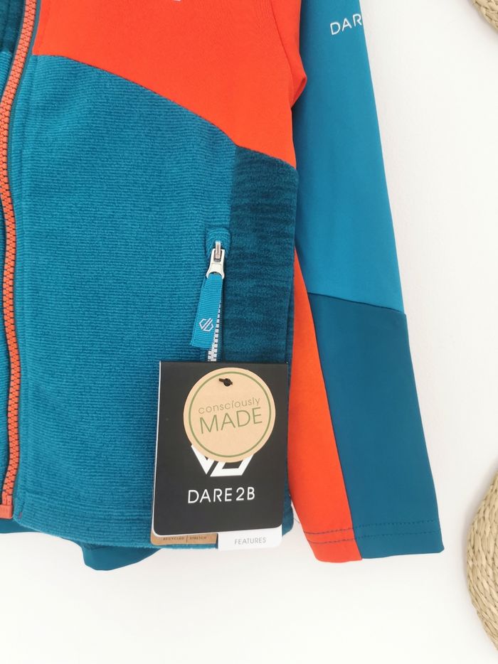 Veste zippée bi-matière à capuche et séchage rapide Dare2B 5/6 Ans - photo numéro 2