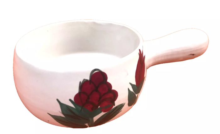 Poêlon à feu / Caquelon (résistant au four) Céramique à décor floral