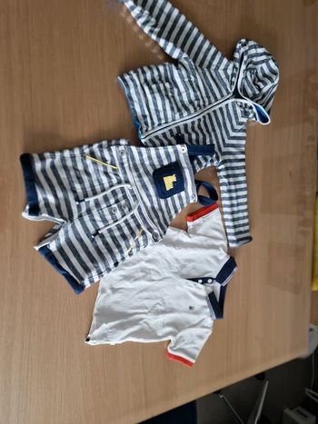 3 pièces obaibi garcon salopette gilet polo