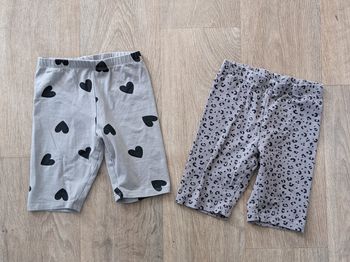 Lot de 2 shorts cyclistes pantacourts h&m 6-7 ans