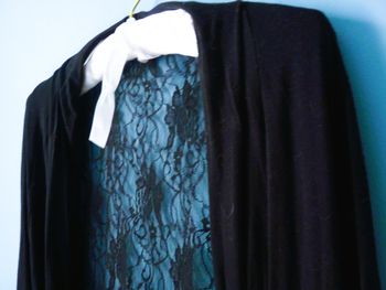 Gilet Femme M 38 noir dos dentelle italie manches longues TBE