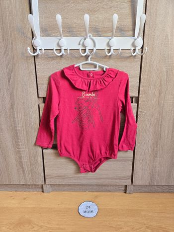 Vêtement Bébé Fille - Body Bambi - Disney - 24 mois 86 cm