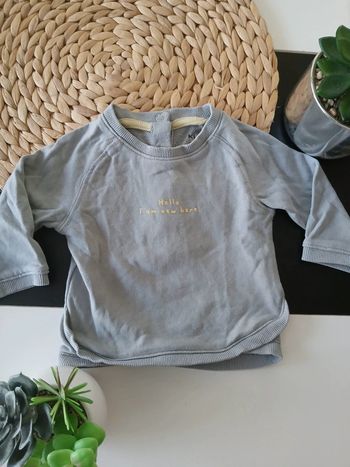 Pull gris garçon Taille 3 mois🌿🦊