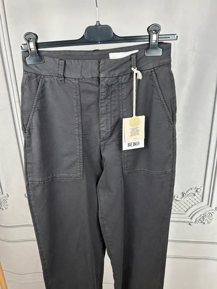 Pantalon cargo taille haute Gris Reiko W25 neuf - photo numéro 2